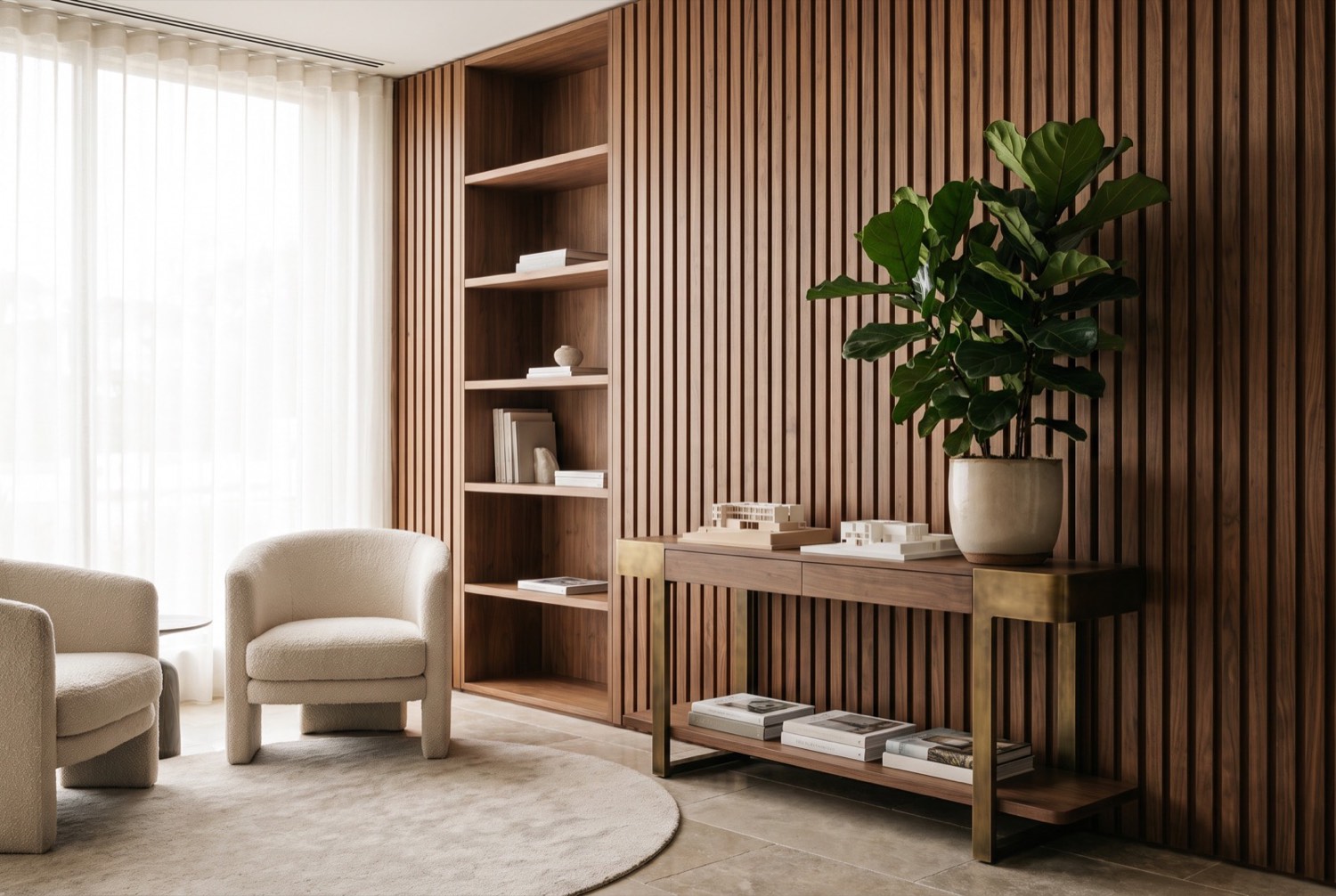 Elegant studio reception corner