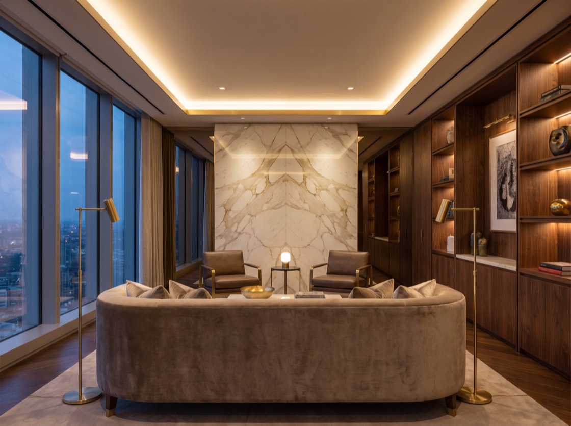 Beautifully finished luxury interior lounge